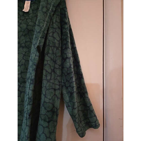 Dinosaur Monster Children's Kid Boy Hooded Towel Bathrobe Cotton M 8-10 Green - Picture 4 of 11